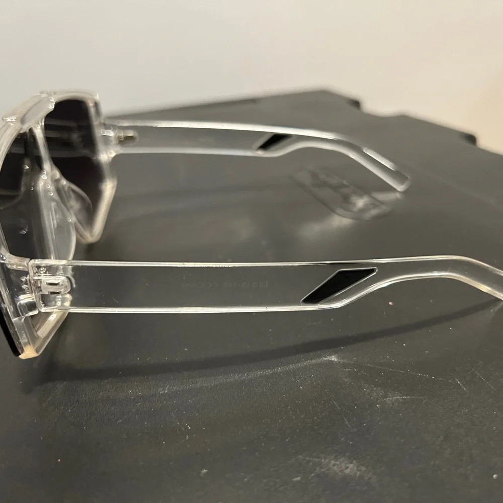 Stylish Black and Silver Wearable Tech Glasses